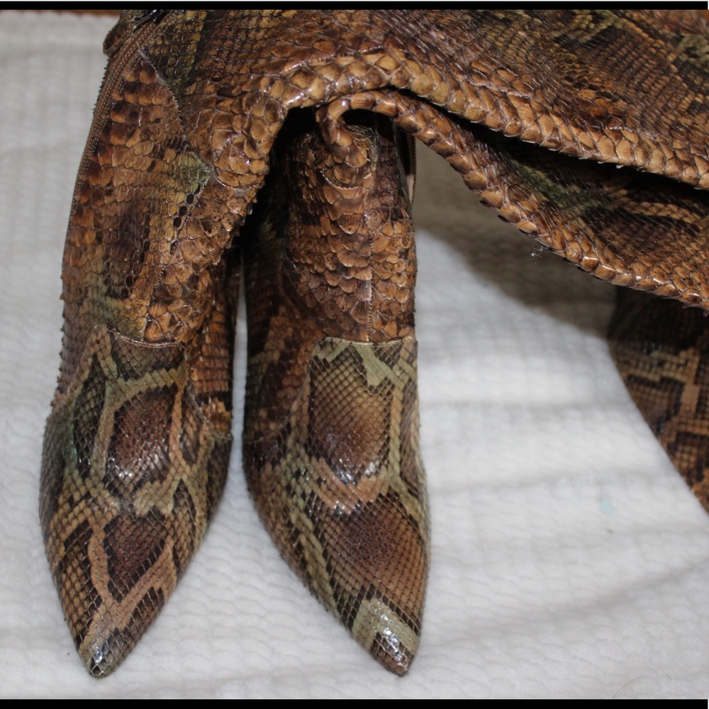 Alexandre Birman real snakeskin boots